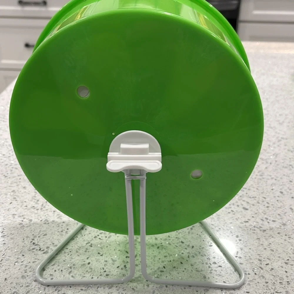 NWT KAYTEE HAMSTER GERBIL PET WHEEL 8.5 INCH GREEN TAIL-SAFE DESIGN EXERCISE TOY